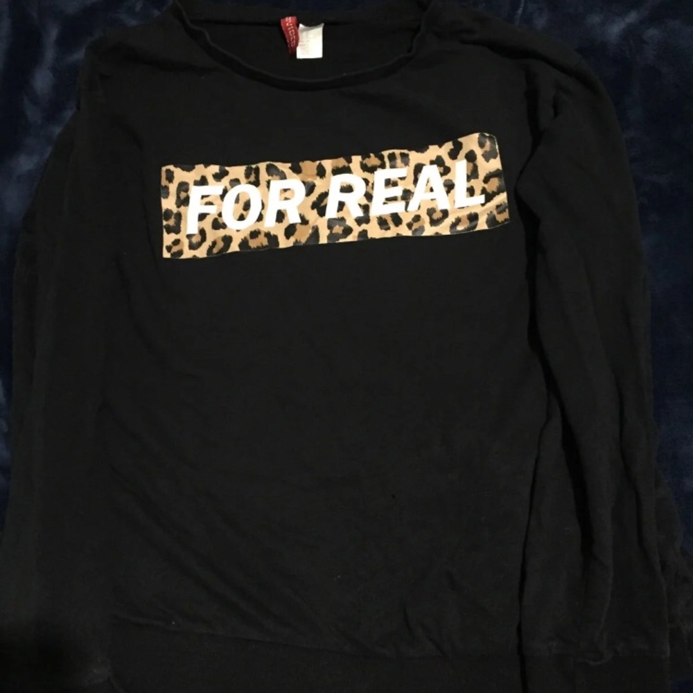 H&M “for real” Hoodie/sweater girls